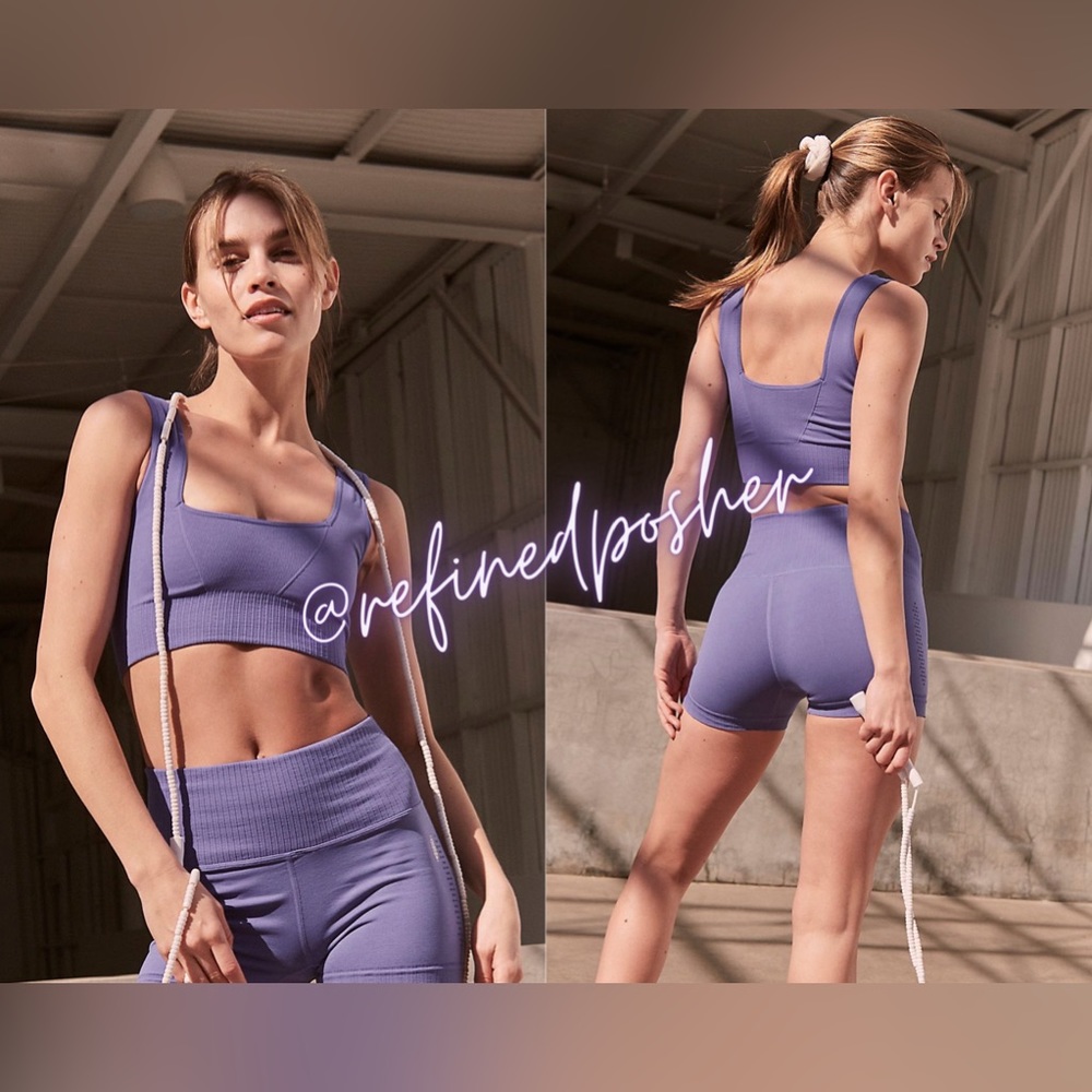 Free People Good Karma Square Neck Bra Top Moroccan Blue XS/S NEW